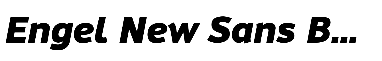 Engel New Sans Bold Italic